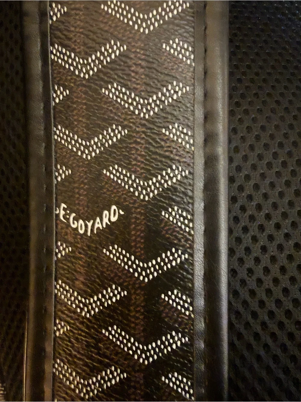 Goyard Yellow Backpack with Black Leather Trim